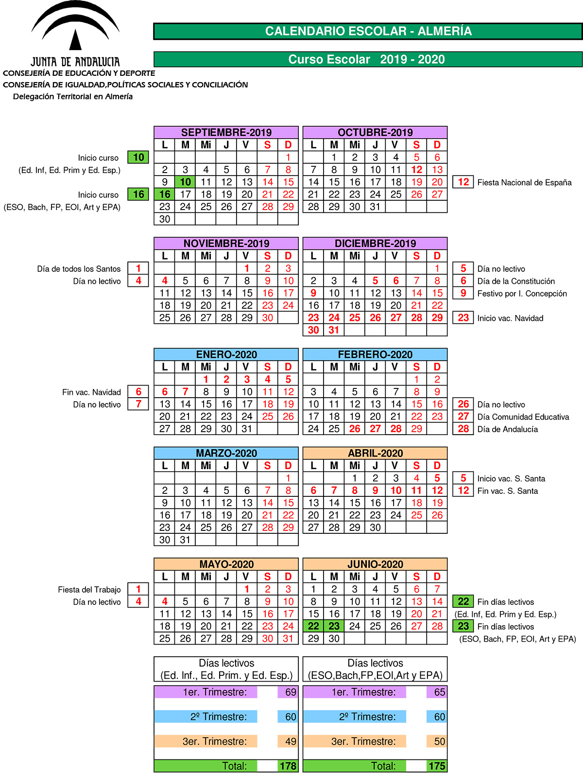Calendario Escolar